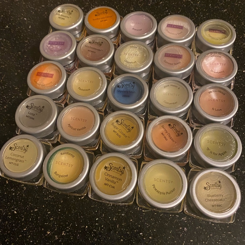 Scentsy Mini Tester Lot 25 Retired Fragrance Samples Wax Melt Bundle Set - Picture 3 of 4
